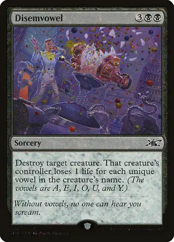 Disemvowel - unf Spoiler
