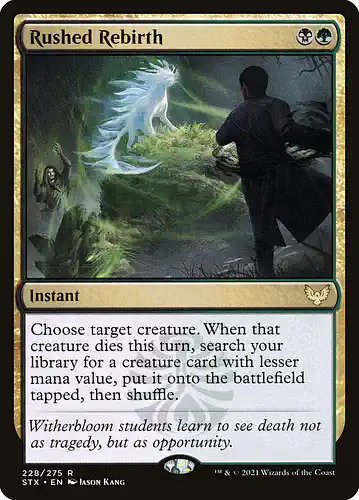 Rushed Rebirth - stx Spoiler