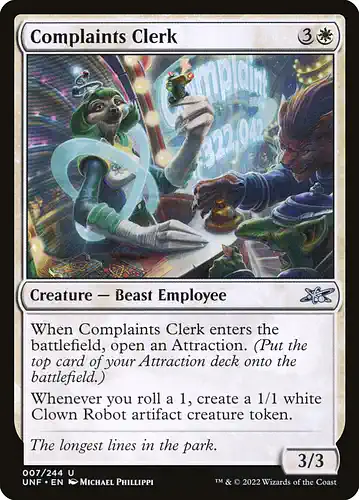 Complaints Clerk - unf Spoiler