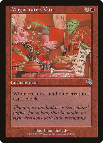 Magistrate's Veto - mmq Spoiler