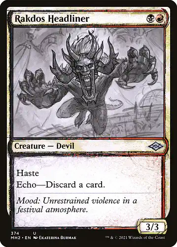 Rakdos Headliner - mh2 Spoiler