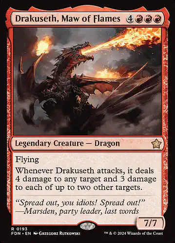 Drakuseth, Maw of Flames - fdn Spoiler