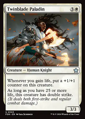 Twinblade Paladin - fdn Spoiler