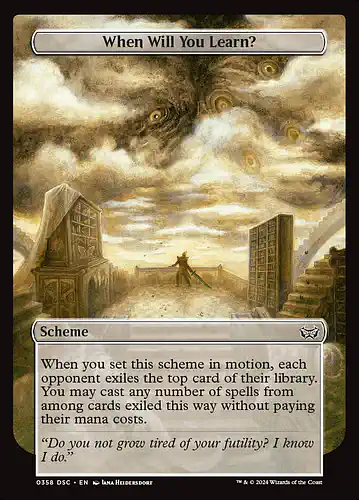 When Will You Learn? - dsc Spoiler