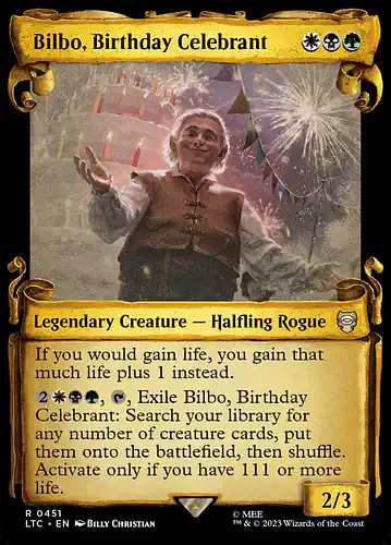 Bilbo, Birthday Celebrant - ltc Spoiler