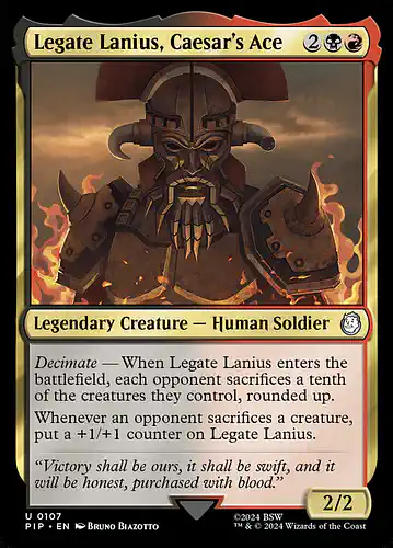 Legate Lanius, Caesar's Ace - pip Spoiler