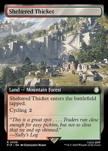 Sheltered Thicket - pip Spoiler