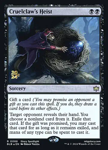 Cruelclaw's Heist - blb Spoiler