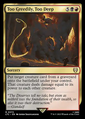 Too Greedily, Too Deep - ltc Spoiler