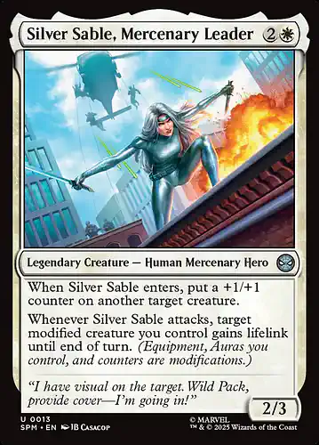Silver Sable, Mercenary Leader - spm Spoiler