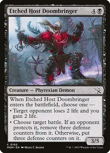 Etched Host Doombringer - mom Spoiler