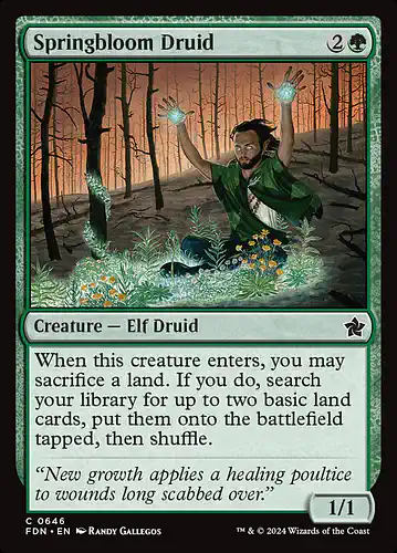 Springbloom Druid - fdn Spoiler