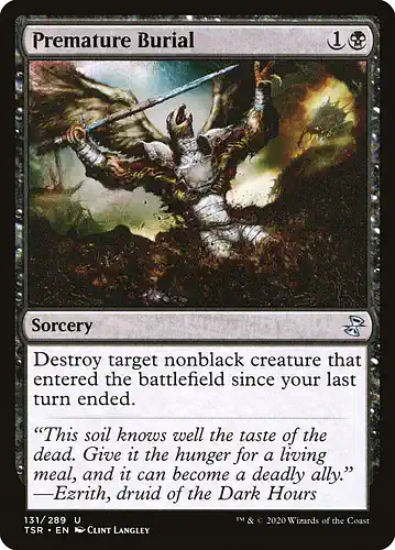 Premature Burial - tsr Spoiler