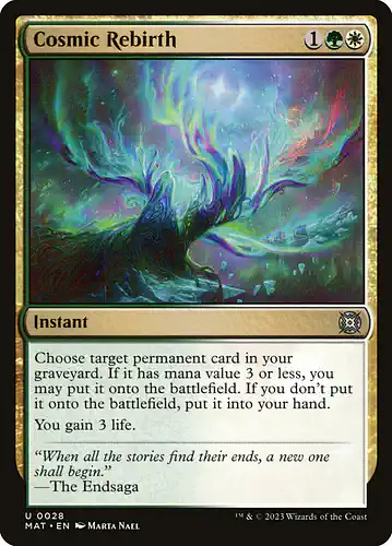 Cosmic Rebirth - mat Spoiler