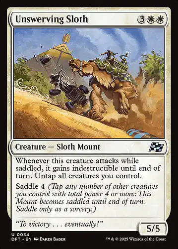 Unswerving Sloth - dft Spoiler