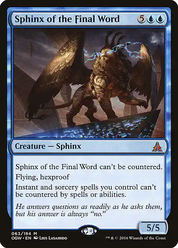 Sphinx of the Final Word - ogw Spoiler