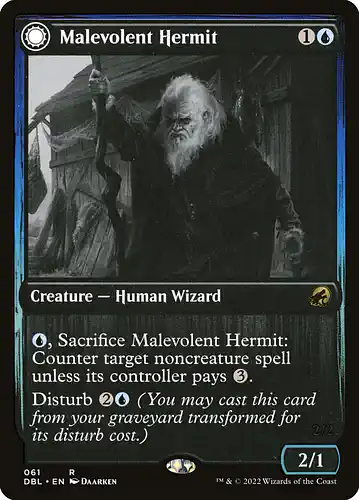 Malevolent Hermit - dbl Spoiler