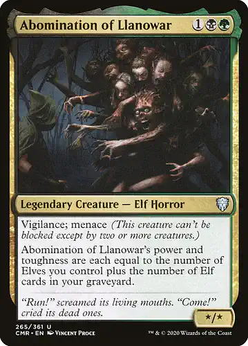 Abomination of Llanowar - cmr Spoiler