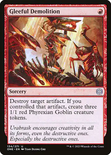 Gleeful Demolition - one Spoiler