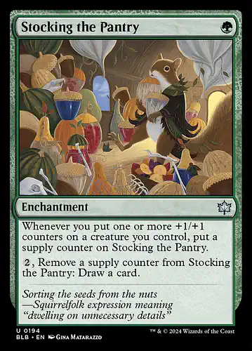 Stocking the Pantry - blb Spoiler
