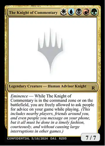 The Knight of Commentary - unk Spoiler