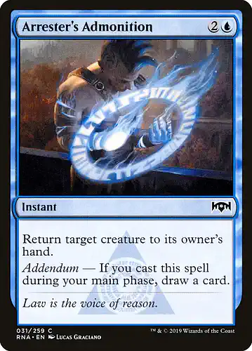 Arrester's Admonition - rna Spoiler