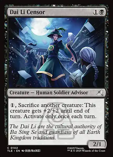 Dai Li Censor - tle Spoiler