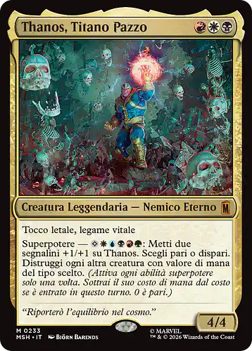 Thanos, the Mad Titan - msh Spoiler