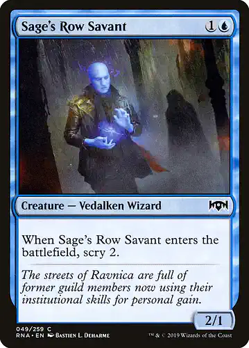 Sage's Row Savant - rna Spoiler