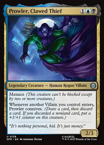 Prowler, Clawed Thief - spm Spoiler