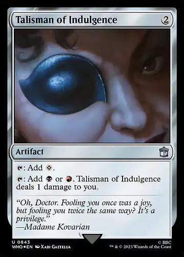 Talisman of Indulgence - who Spoiler