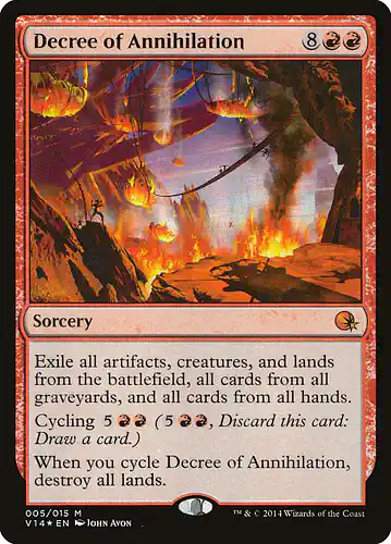 Decree of Annihilation - v14 Spoiler