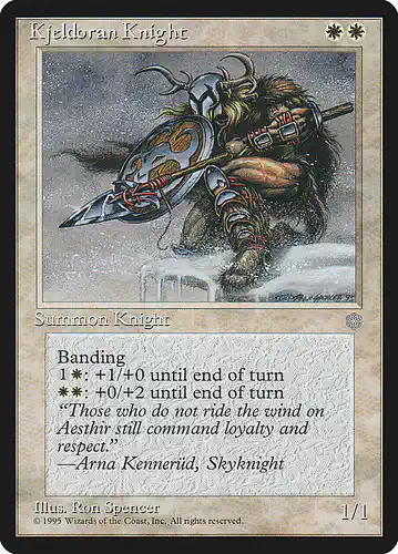 Kjeldoran Knight - ice Spoiler