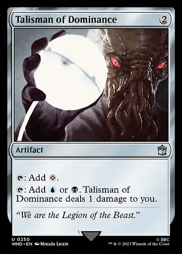 Talisman of Dominance - who Spoiler