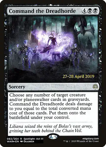 Command the Dreadhorde - war Spoiler