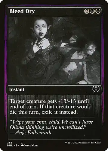 Bleed Dry - dbl Spoiler