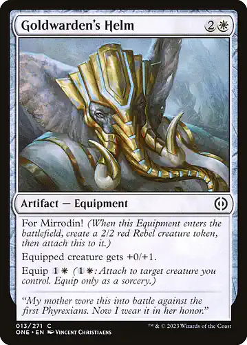 Goldwarden's Helm - one Spoiler