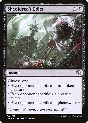 Sheoldred's Edict - one Spoiler