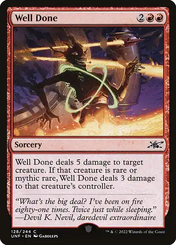 Well Done - unf Spoiler