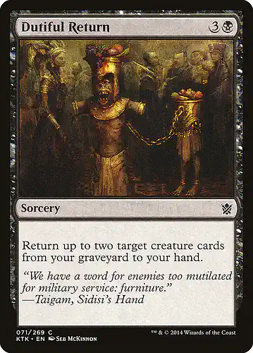 Dutiful Return - ktk Spoiler