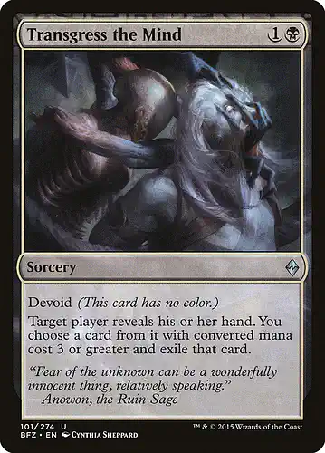 Transgress the Mind - bfz Spoiler