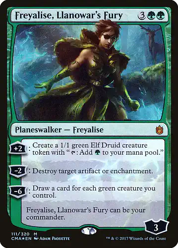 Freyalise, Llanowar's Fury - cma Spoiler