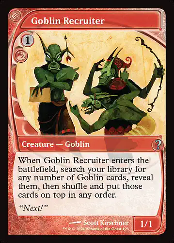 Goblin Recruiter - mb2 Spoiler