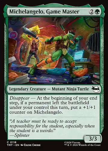 Michelangelo, Game Master - tmt Spoiler