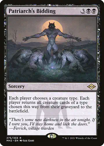 Patriarch's Bidding - mh2 Spoiler