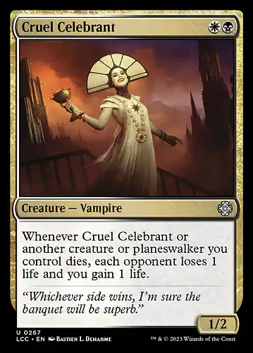Cruel Celebrant - lcc Spoiler
