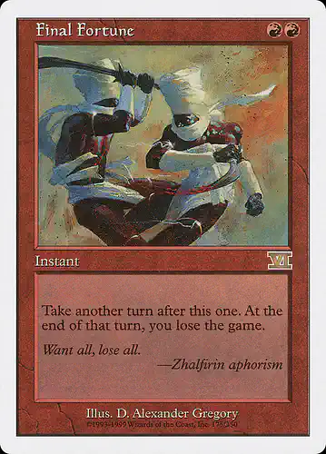 Final Fortune - 6ed Spoiler