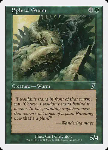 Spined Wurm - 7ed Spoiler