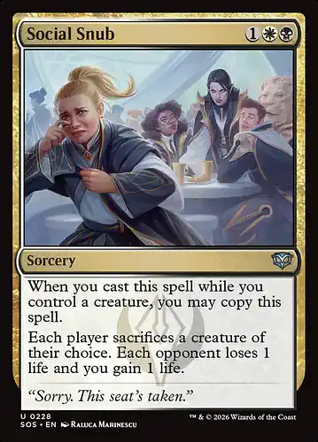 Social Snub - sos Spoiler