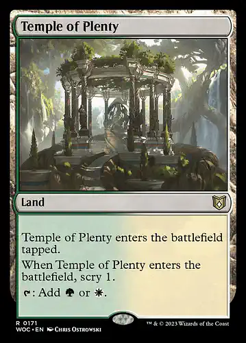 Temple of Plenty - woc Spoiler